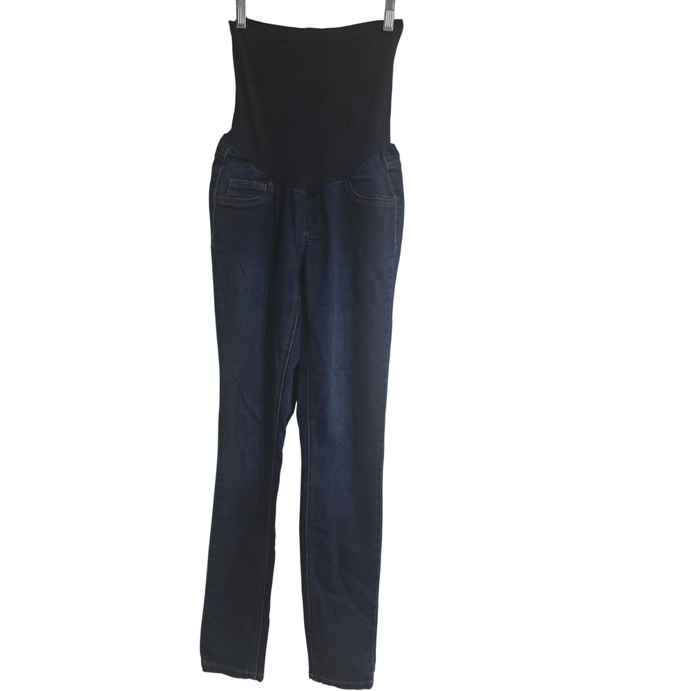 Jessica Simpson Women Dark Wash Maternity Skinny Jeans Full Belly Panel Sz XS C9